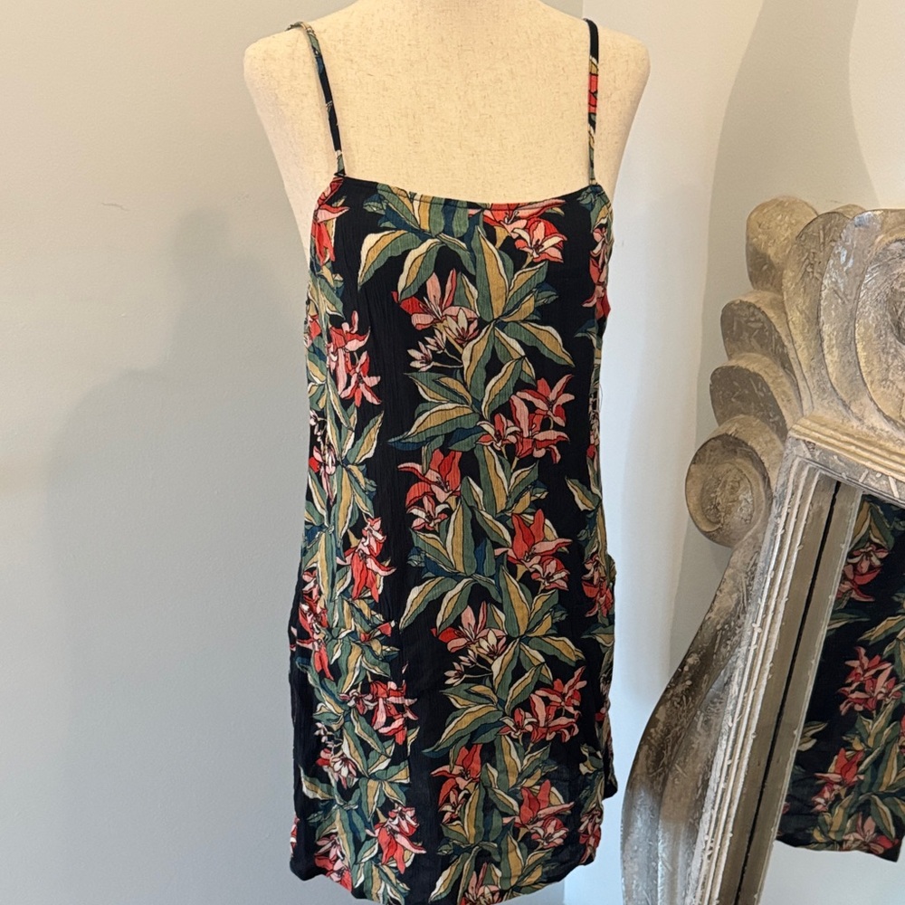Billabong Tropical Floral Dress with Spaghetti Straps